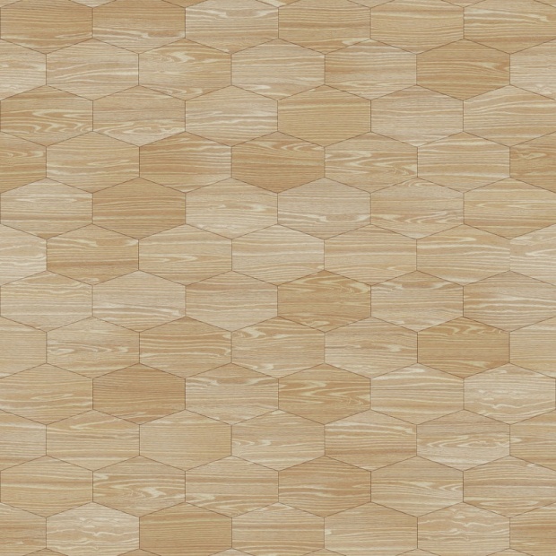 HDM SPC/vinyl vízálló fali panel, Natural Oak Wood Hexagon