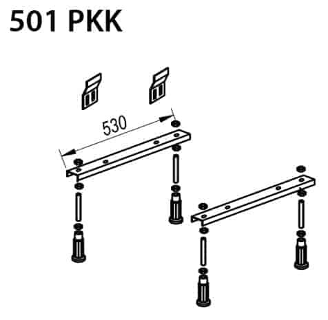 Kádláb PKK 501 beépíthető kádakhoz (fali rögzítővel)