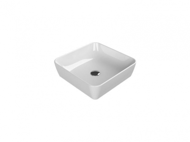 CERASTYLE ONE TOP COUNTER - SZÖGLETES - PULTRA ÜLTETHETŐ PORCELÁN MOSDÓKAGYLÓ - 46 X 46 CM