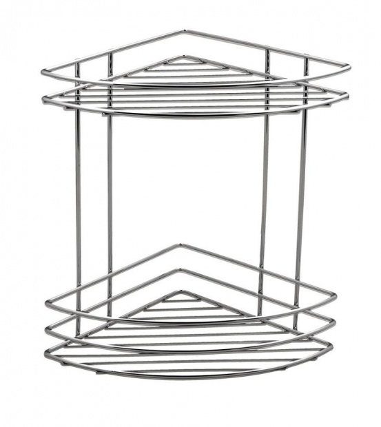 AQUALINE KRÓM LINE sarokpolc, 200x310x200mm, króm