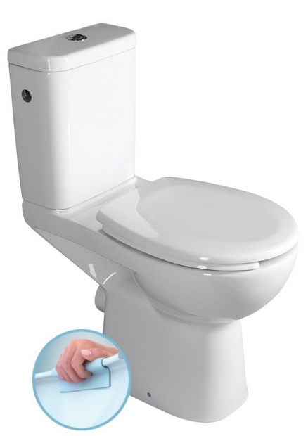 ETIUDA WC mozgáskorlátozottaknak, CLEAN ON, hátsó kifolyású, RIMLESS, 45,5cm