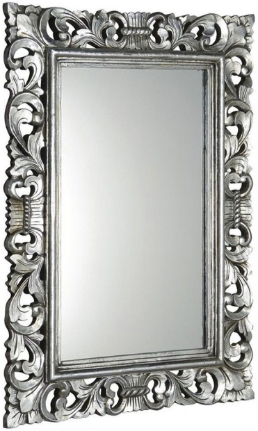 SCULE keretes tükör, 80x120cm, Silver Antique