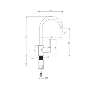 DEANTE ASTER Konyhai csaptelep - ECO-perlátor 4.5 l/perc