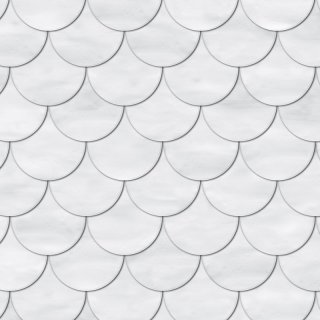 HDM SPC/vinyl vízálló fali panel, Round Overlapping Tile