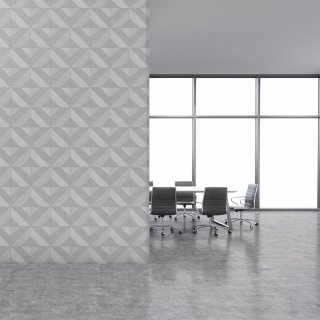 HDM SPC/vinyl vízálló fali panel, Gray Faceted Tiles