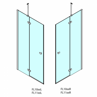 FORTIS LINE szögletes zuhanykabin 800x800mm, sarokbelépős