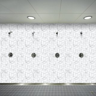 HDM SPC/vinyl vízálló fali panel, Carrara Marble Tile