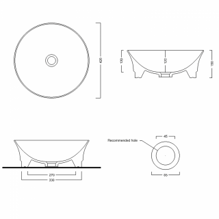 IDEA kerámiamosdó, átm:42cm