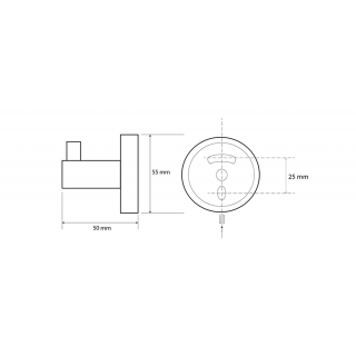 BEMETA WHITE Fogas, 55x55x50mm, fehér (104106024)