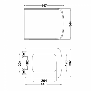 ISVEA PURITY WC-ülőke, soft close, inox pántok