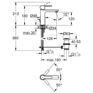 Grohe Lineare Mosdócsaptelep S-es Méret