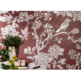 Cir Chromagic Floral Bordeaux 60X120 cm Decor (1074172)