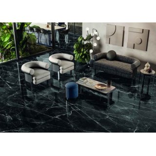 Emilceramica Tele Di Marmo Revolution Calacatta Black Acanto Lappato Rett. 60X120 Cm Dekor