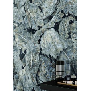 Emilceramica Tele Di Marmo Revolution Blu Ande Acanto Lappato Rett. 60X120 Cm Dekor