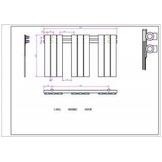 AREZZO design HORIZONT WHITE 900X500 törölközőszárítós radiátor