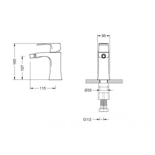 AREZZO design WAKEFIELD bidé csaptelep