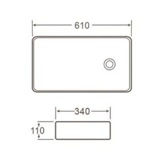 AREZZO design Charlotte 61x34 mosdótál