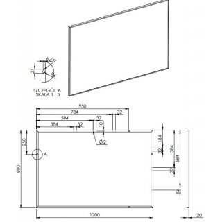 AREZZO design Fordítható tükör keretben 120/80, króm 8 mm