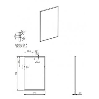 AREZZO design keretes tükör 50/80, króm 8 mm