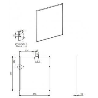 AREZZO design keretes tükör 70/80, króm 8 mm