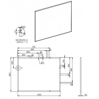 AREZZO design Fordítható tükör keretben 100/80, króm 8 mm