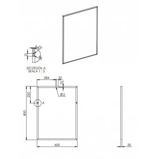 AREZZO design keretes tükör 60/80, króm 8 mm