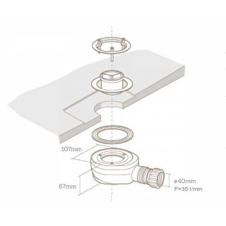 AREZZO design SOLIDSoft zuhanytálca 206x80 cm, FEKETE, színazonos lefolyóval (2 doboz)