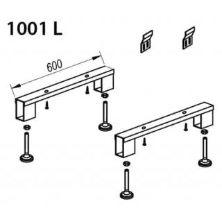 Kádláb 1001/L beépíthető kádakhoz (fali rögzítővel)