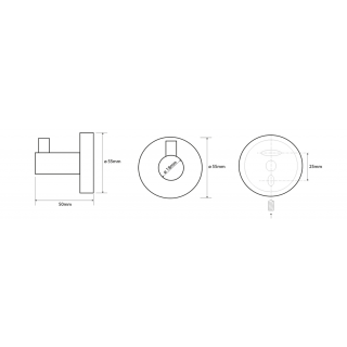 BEMETA NEO Fogas, 55x55x50mm, inox/matt (104106025)