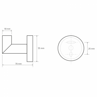 BEMETA OMEGA Fogas, 55x55x70mm, króm (104206022)