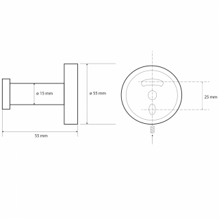 BEMETA OMEGA Fogas, 55x55x55mm, króm (104106062)