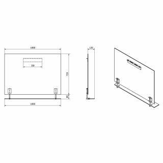 WEGA Tükör polccal, 100x80cm