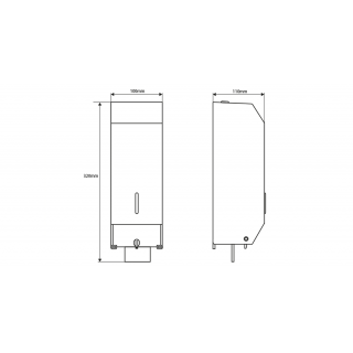 BEMETA NEO Szappanadagoló, 100x320x110mm, 1100ml, inox/matt (123209013)