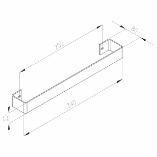 COLONNA törölközőtartó radiátorra, 298x74mm, polírozott inox