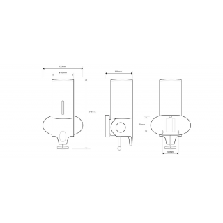 BEMETA HOTEL Szappanadagoló, 125x240x100, 350ml, inox/matt (151109015)