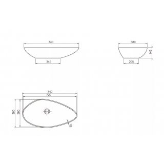 BETONSZÜRKE - CERASTYLE OLIVE TOP COUNTER PULTRA ÜLTETHETŐ PORCELÁN MOSDÓKAGYLÓ 75 X 38 CM