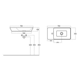 SANOVIT TOP COUNTER - BAL VAGY JOBB CSAPLYUKAS - 70 X 35 CM