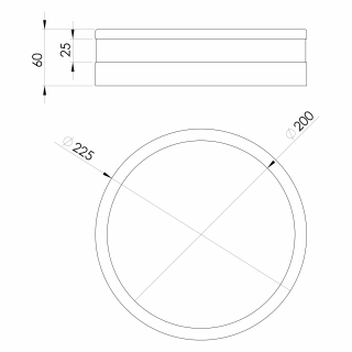 PALERMO mennyezeti lámpa, átmérő 225mm, LED 11W, 230V