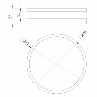 PALERMO mennyezeti lámpa, átmérő 295mm, LED 24W, 230V