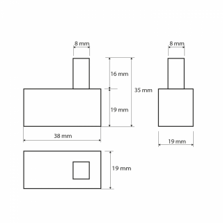 BEMETA BETA Fogas, 19x35x38mm, króm (132106132)