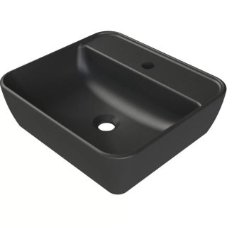 ANTRACIT MATT CERASTYLE ONE TOP COUNTER -SZÖGLETES- PULTRA ÜLTETHETŐ PORCELÁN MOSDÓ CSLY. 46 X 42 CM