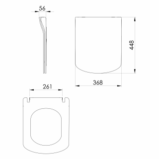 GLANC WC-ülőke, Slim soft close, duroplast, fehér