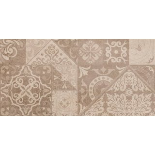 AQUALINE ROCK Decor Marron 25x50 